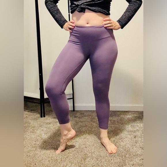 Yogalicious Pants - Yogalicious Lux High Waist Leggings with Criss Cross Back in Blueberry Ice